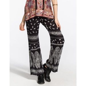 Patrons of Peace Bandana Print Flowy Gauze Pants Size XS